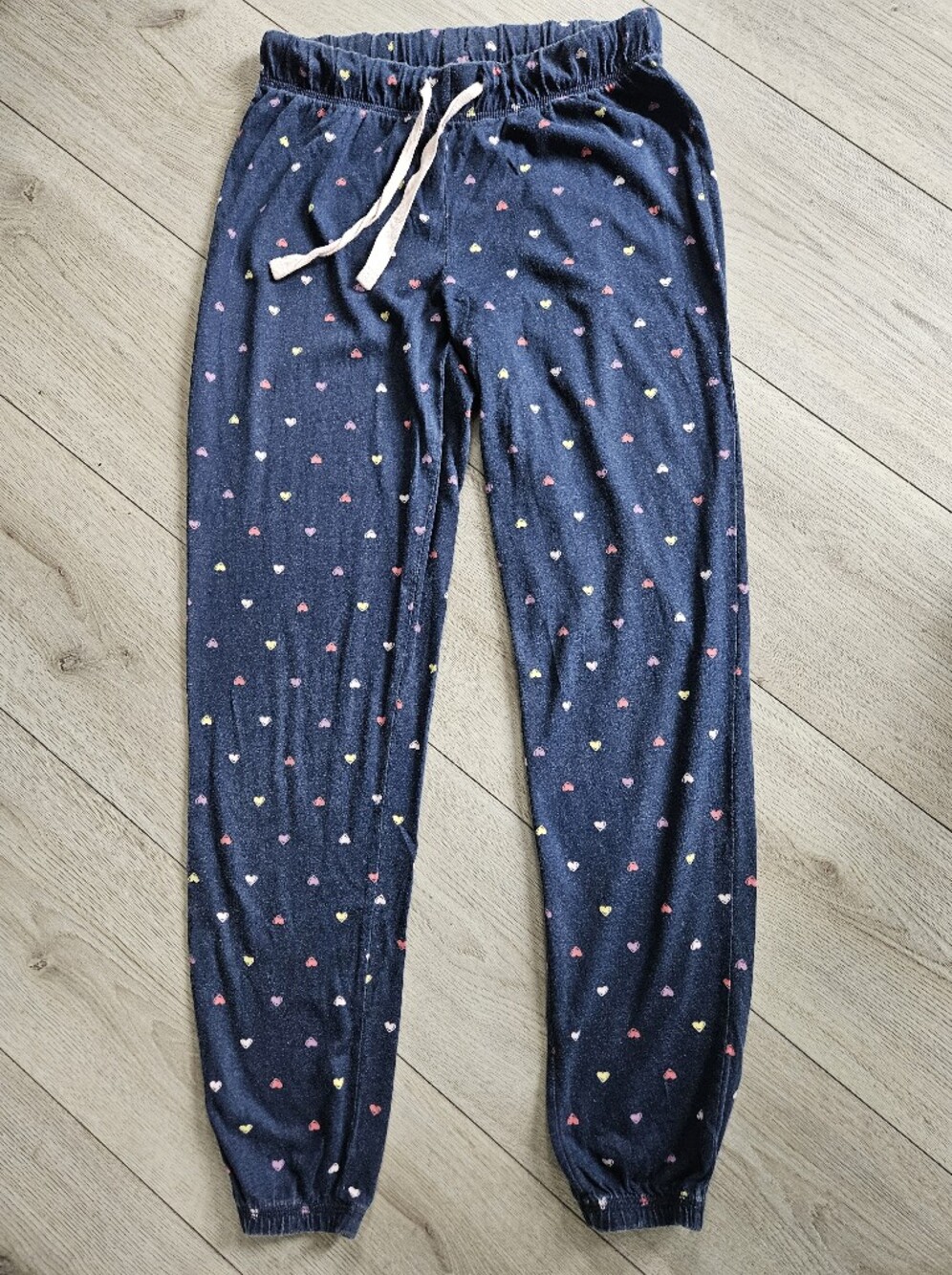 George Girls Navy Blue Heart Print Cotton Joggers Pants Size XS🔥
